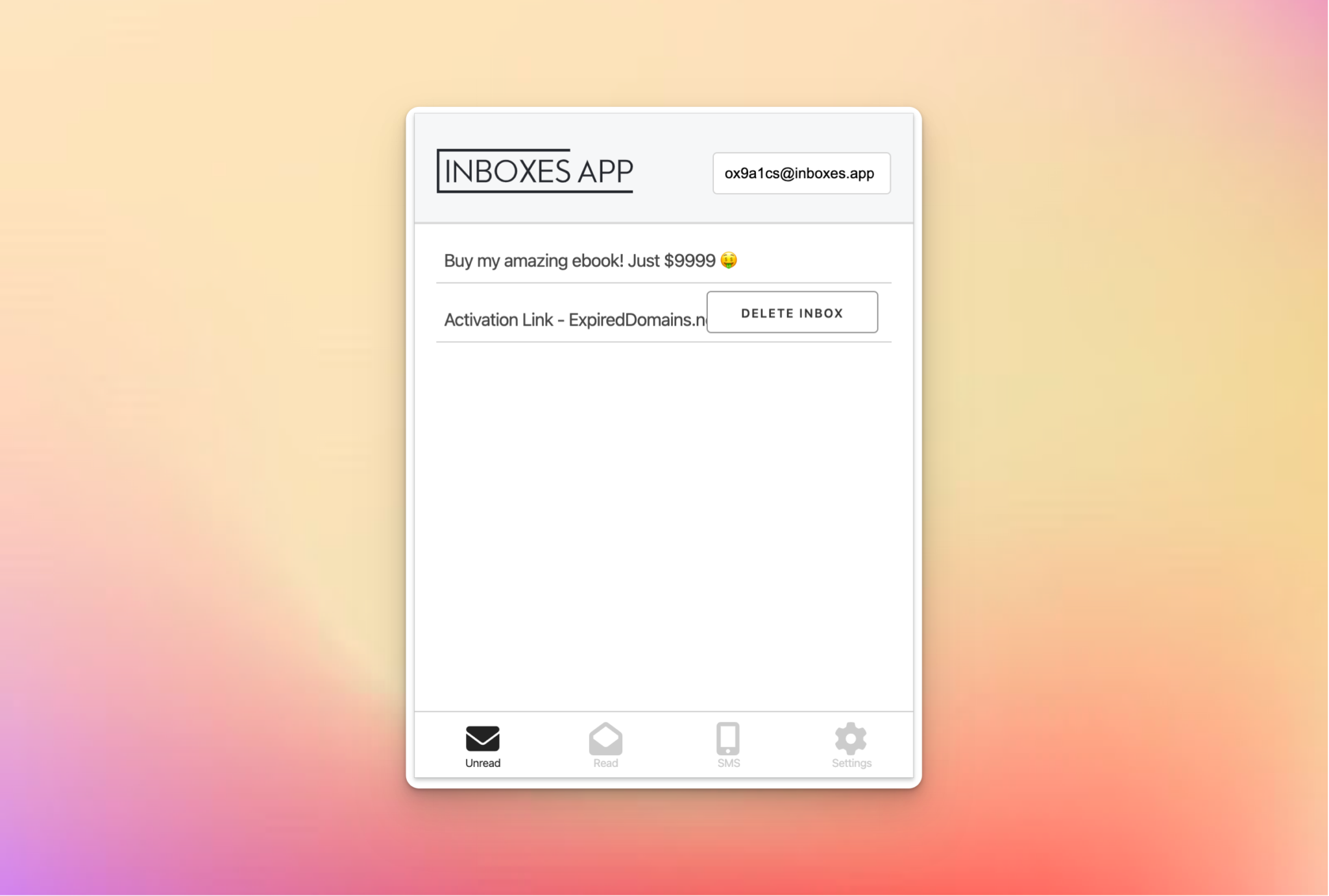 Inboxes App - Creating more temporary email addresses for premium users 